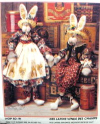 8035 34'' GARDEN BOY, GIRL BUNNY RABBIT DOLLS, CLOTHES PATTERN